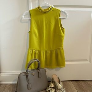 J. Crew Sleeveless Blouse with embellished collar - Perfect Condition!